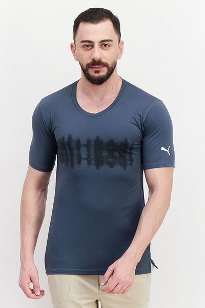 Puma Men Sportswear Fit Brand Logo Training T-shirt,grey