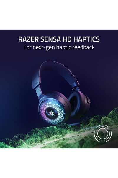 RAZER Kraken V4 Pro Wireless Gaming Headset: OLED Hub, HD Haptics -PC, PS5,PS4, Xbox,Smartphone