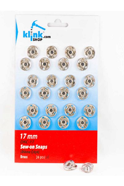 Klinkshop Black Strut Snaps - 17 Mm, 24 Pieces