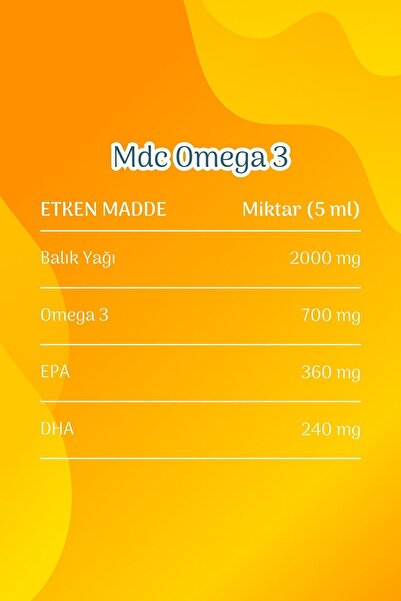 MDC Omega 3 Balık Yağı 150 ml