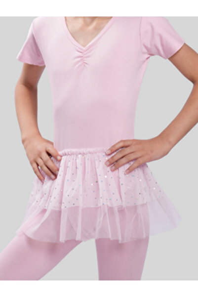 FNDBALE KISA KOLLU ÖNÜ BÜZGÜLÜ PULLU ETEKLİ MAYO