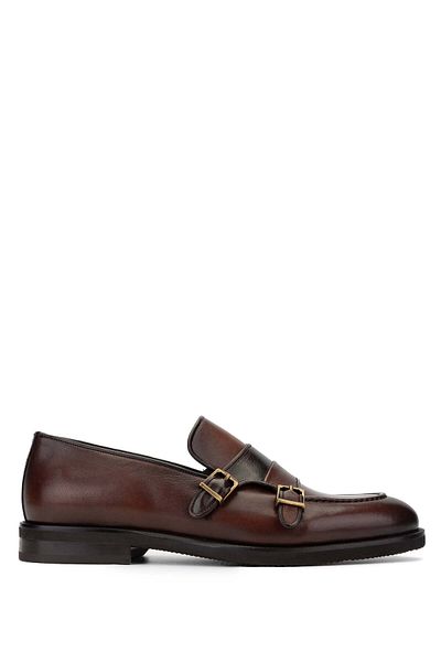 Tamer Tanca Men's Genuine Leather Tan Loafer Shoes