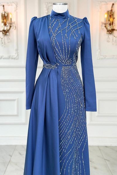 Amine Hüma Βραδινό φόρεμα Hijab Indigo Leyal