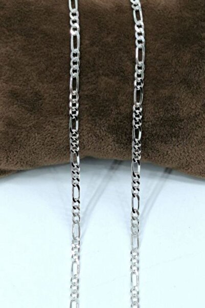 Omar Silver Unisex Figaro 3 Mm Gümüş Kolye Zincir Omr7637
