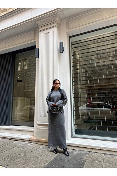 Friday Mood Women's Spanish Sleeve Long Skirt Knitwear Set