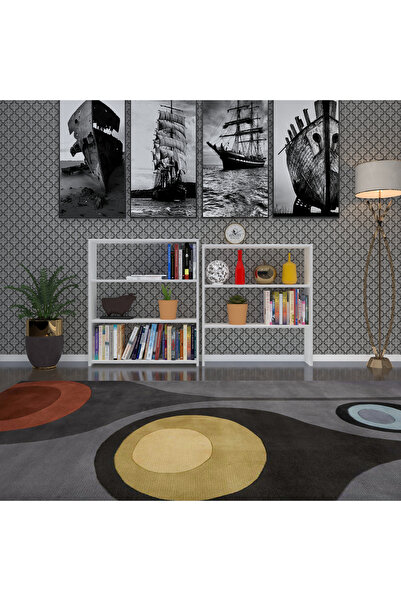 Kenzlife Kitaplık Süper Ga 180*80*19 Byz 6 Katlı Tek Bölme Çift Bölme Opsiyonlu Ofis Mutfak Banyo Do