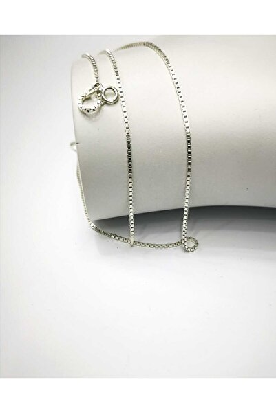 Omar Silver Unisex Küp Zincir Gümüş Kolye 1,3 Mm