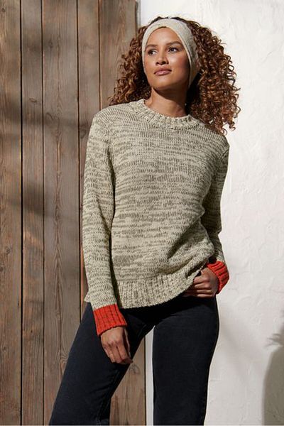 Tchibo Women Knitted Long Sleeve Sweater, Olive