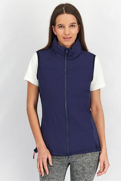 Tchibo Women Mock Neck Hybrid Gilet, Navy Blue
