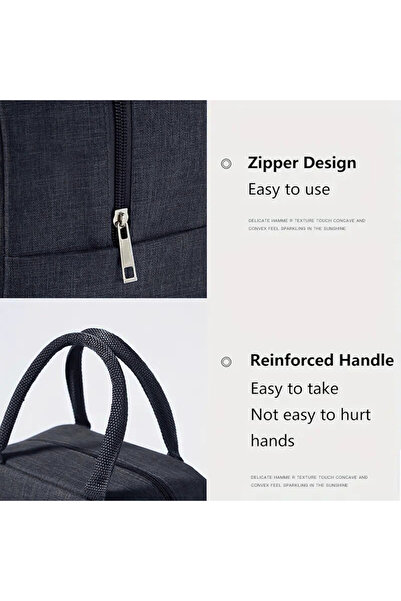 BGSignature Waterproof Thermal Food & Lunch Bag - Insulated That Provides Warm & Cold Protection - Gray