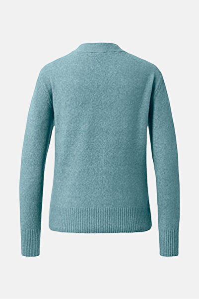 Tchibo Women V Neck Long Sleeve Textured Cardigan, Blue