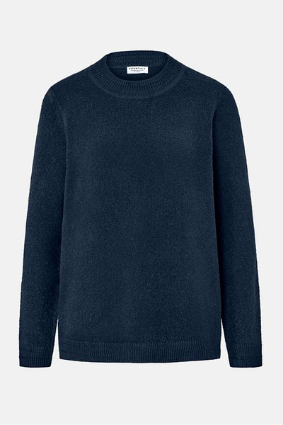 Tchibo Women Textured Pull Over Sweater, Navy