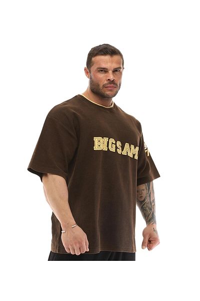 Big Sam تي شيرت تدريب سميك بني 2587
