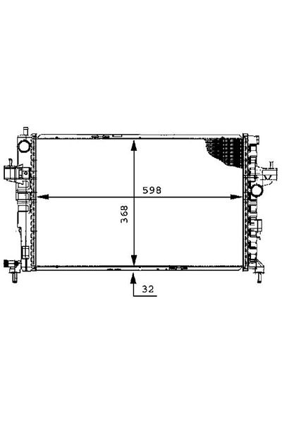 MAHLE Water Radiator (Opel Combo Corsa C 00- 1.7Dti) Y17Dt - 8Mk 376714 -384