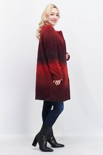 French Connection Women Ombre Trench Coat, Red Combo