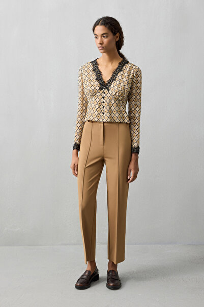 Jus De Pommes CAMEL NERVÜRLÜ DAR PAÇA KADIN PANTOLON