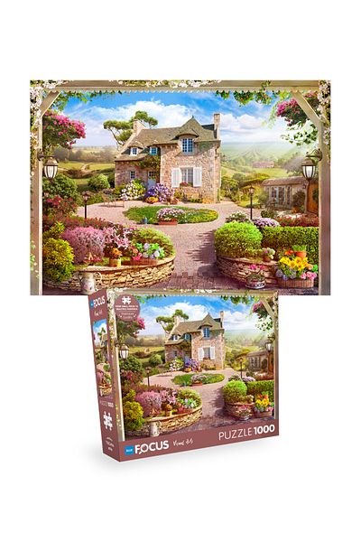 Blue Focus 2 Piece 1000 Piece Puzzle - Toscana and Portofino