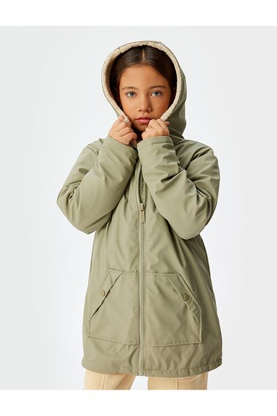 Koton Hooded Oversize Coat - Pocket Detailed