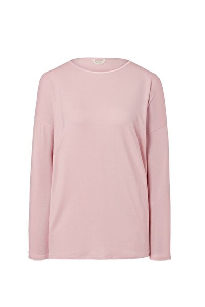 Tchibo Women Boat Neck Long Sleeve Plain Top, Pink