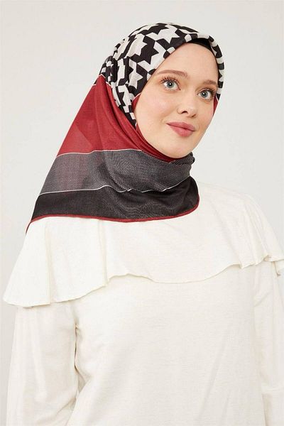 Levidor Eșarfă Levidor Soft 17695 Roșu Claret - Croială Confortabilă