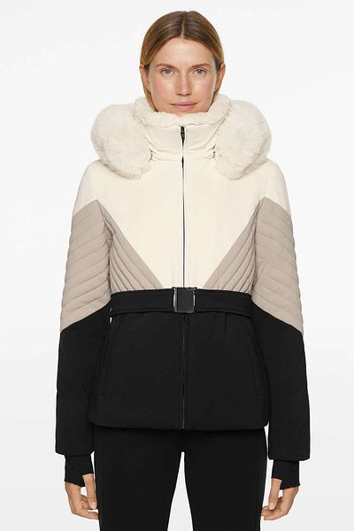Oysho 3m Thinsulate ™   Ski Waterproof Colorblock Super Slim Fit Coat
