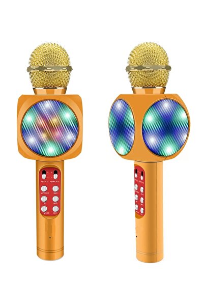 SIGHTZER LED IŞIKLI ŞARJLI KABLOSUZ KARAOKE MİKROFON BLUETOOTH HOPARLÖR SES D...