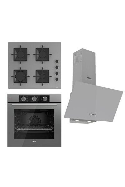 Ferre Fryart Basıc Ss Serisi Gri Set (ss208 Qxe62cpr D088 ) - Kare Emaye Izgara