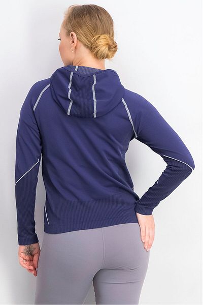 Tchibo Women Hooded Seamless Fuktions Longsleeve Shirt, Violet
