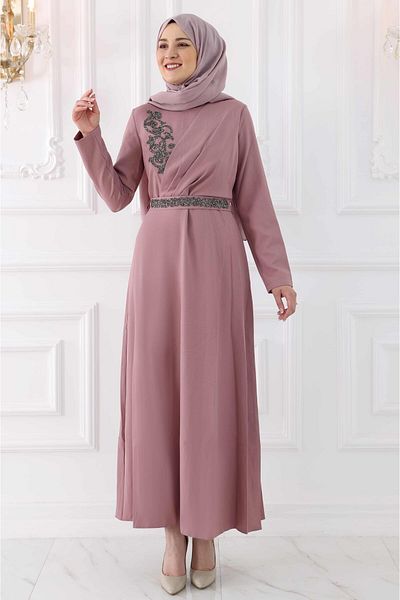 Amine Hüma Βραδινό φόρεμα Sena Dusty Rose