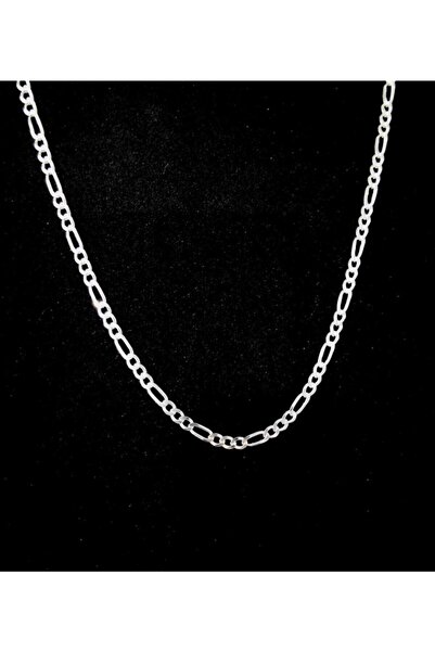 Omar Silver Erkek Figaro Gümüş Kolye Zincir 4,4 Mm