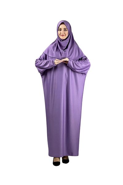 Modish Group Islamic Clothing Set - Prayer Dress, Scarf, Prayer Rug, Rosary and Ferace Turban Shawl