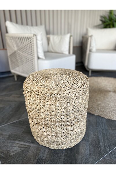 CasaLinda Kırçıl Yuvarlak Puf