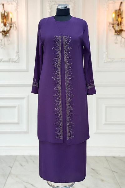 Amine Hüma Βραδινό φόρεμα Filiz Hijab Plum
