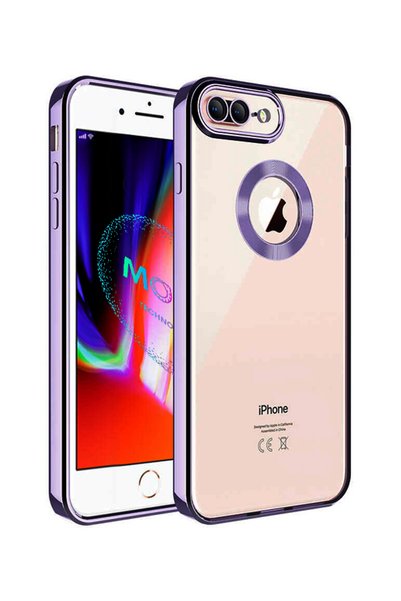 Molly حافظة سيليكون ليزر CD مع واقي عدسة بنفسجي عميق لهاتف iPhone 7 PLUS