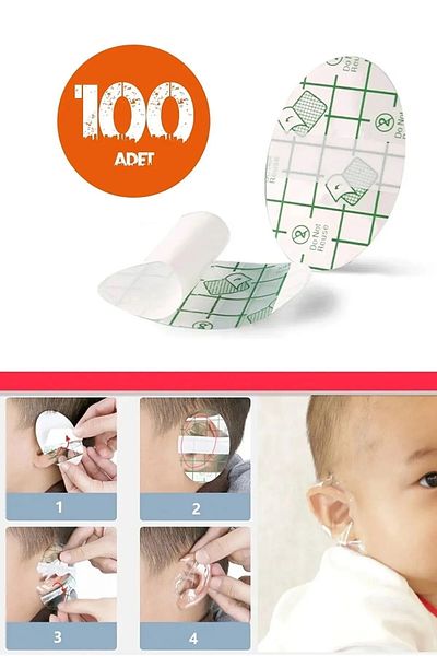 TREND 100Pcs Baby Kids Waterproof Tape for Ear Shower Hairdresser Pool Swimming Ear Protector