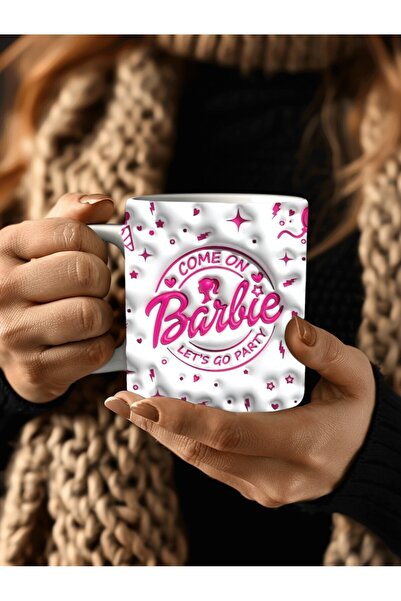 Genel Markalar Barbie Baskılı 3D Tasarım Seramik Kupa Mug - Hediyelik Kupa Ba...