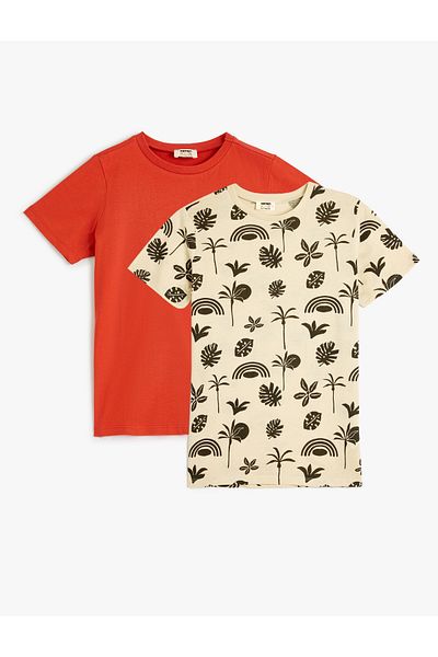 Koton Crew Neck Cotton Short Sleeve T-Shirt Set