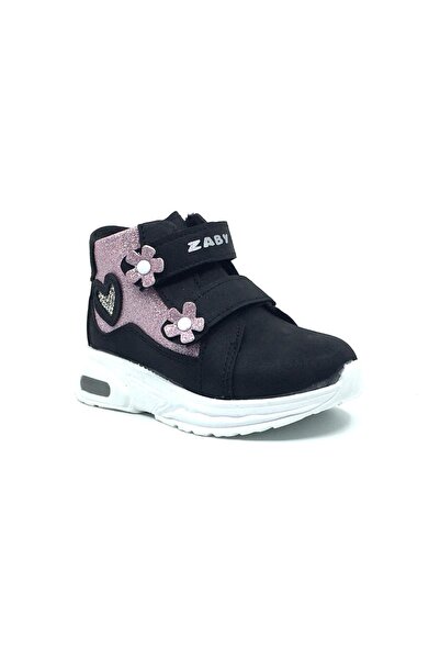 Taşpınar Ayakkabı Simli Zaby Kız Rahat Çocuk Kışlık Kısa Bot Cırtlı Işıklı Sp...
