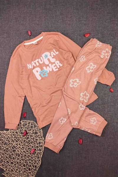 Peki 5-Piece Children's Pajama Set - Daisy Flower Pattern, Cotton Sweatpants and Top, Gift Laundry 15063