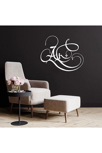 DECOVIENO Decor de perete din metal cu design special Ali - acasă și birou (75 CM x 42 CM)