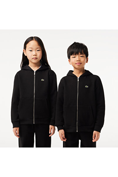 Lacoste Çocuk Kapüşonlu Siyah Sweatshirt