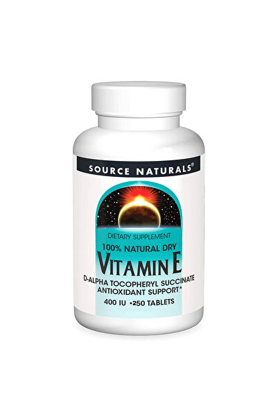 source naturals فيتامين E، 250 قرص، 400 وحدة دولية