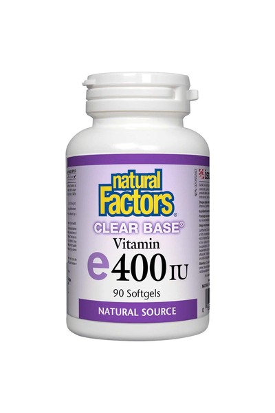 Natural Factors Clear Base Vitamin E, 400 IU, 90 Softgels