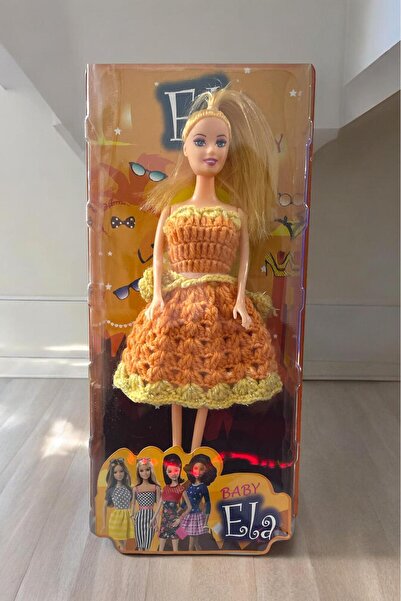 GÜZELYÜZ AVM Ela Bebek Örgü Elbiseli Bebek 27cm
