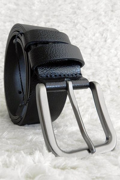 Shine Leather 100% Γνήσιο Δέρμα 4,5 εκ. Μαύρη Ανδρική Ζώνη