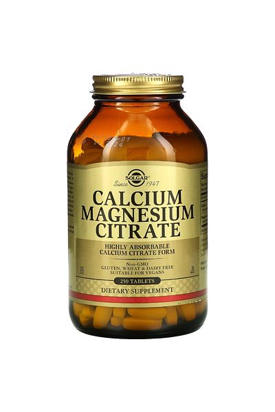 Solgar Calcium Magnesium Citrate, 250 Tablets