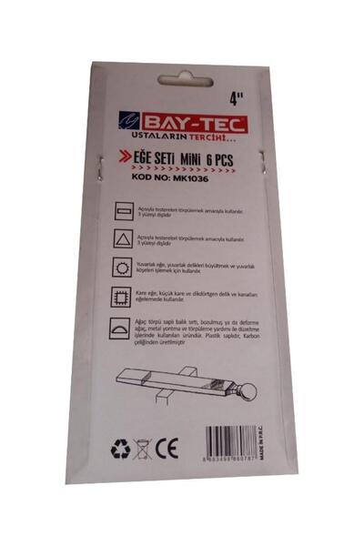 Baytec Mk1036 Saatçi Tip Mini Eğe Seti 6 Parça, 4' (100MM EĞE BOYU)