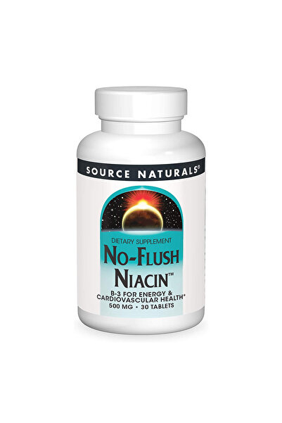 source naturals نياسين نو-فلوش، 500 مجم، 30 قرصًا