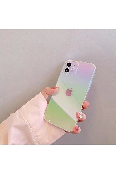 Miscase İphone 14 Plus Gökkuşağı Rainbow Kapak