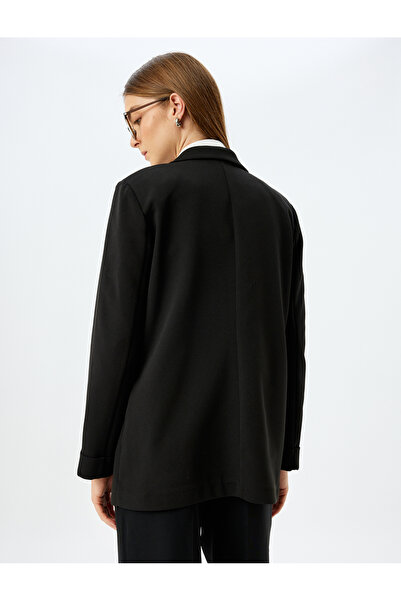 Koton Μπουφάν Crepe Scuba Fabric Double Breasted Blazer με τσέπες